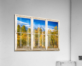 Independence Pass Autumn View White Window  Impression acrylique