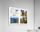 Colorado Rocky Mountain Lake Autumn White Window  Impression acrylique