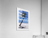 Palm Tree Tropical Window View  Impression acrylique
