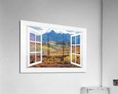 Colorful Rocky Mountains Open Window View  Impression acrylique
