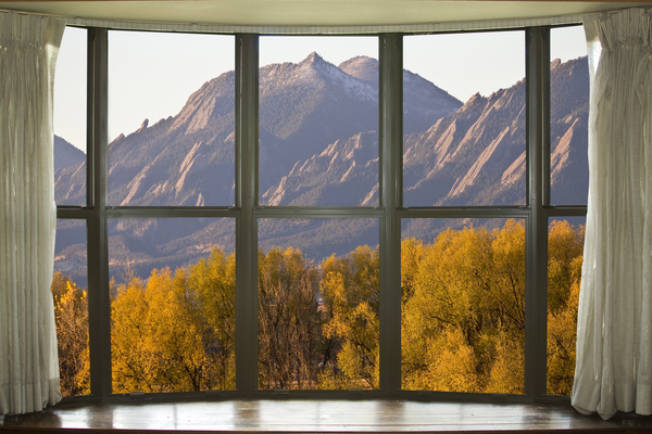 Boulder Flatirons Autumn Bay Window View Téléchargement Numérique