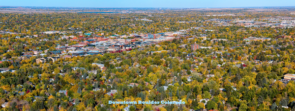 Downtown Boulder Colorado Autumn Season Panoramic Poster Téléchargement Numérique
