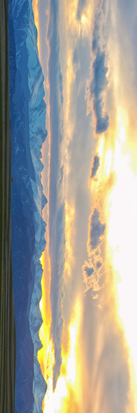 Rocky Mountain Lookout Sunset Panorama20x60 Digital Download