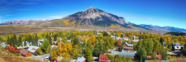 Crested Butte Town Panorama Digital Download