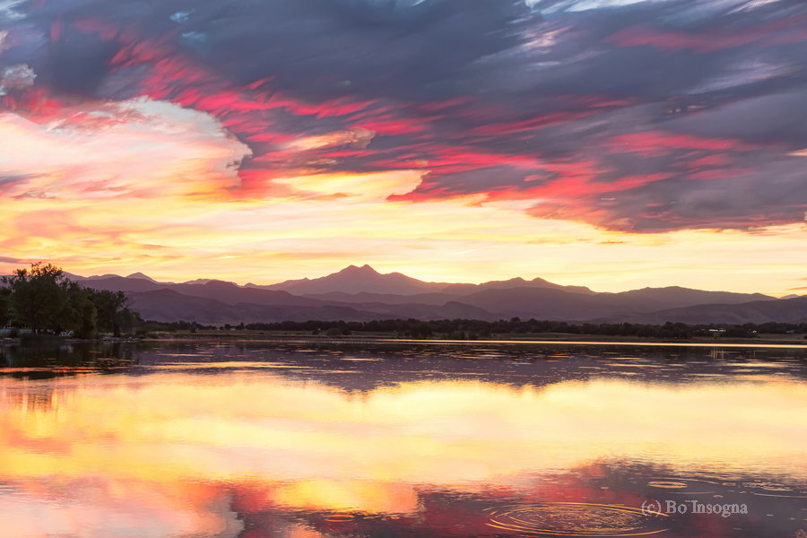Colorful Colorado Rocky Mountain Sky Reflection  Print