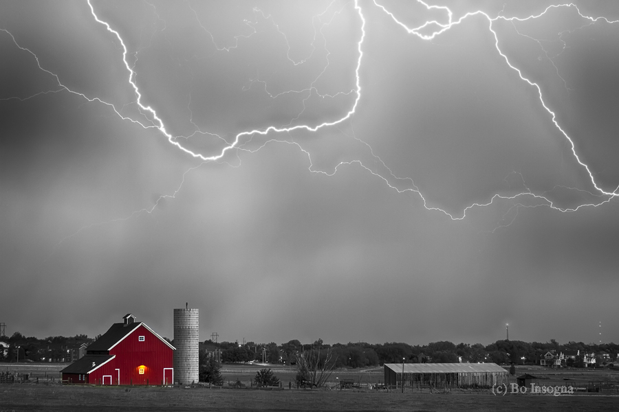 Farm Thunderstorm HDR BWSC  Imprimer