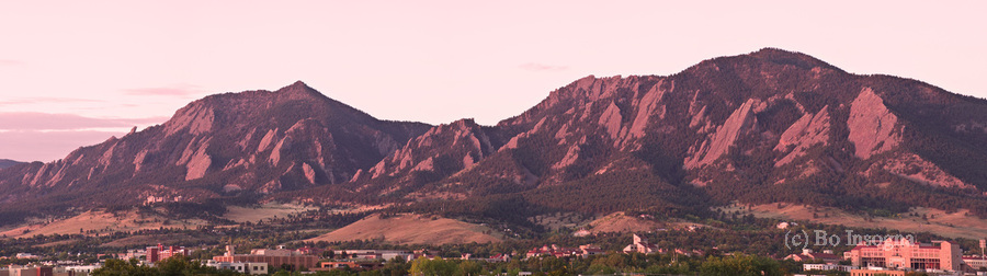 Flatiron first light Panorama Boulder CO  Imprimer