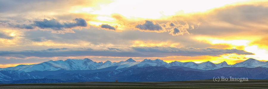 Rocky Mountain Lookout Sunset Panorama20x60  Print