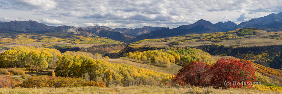 Rocky Mountain Valley Color Panoramic View  Print