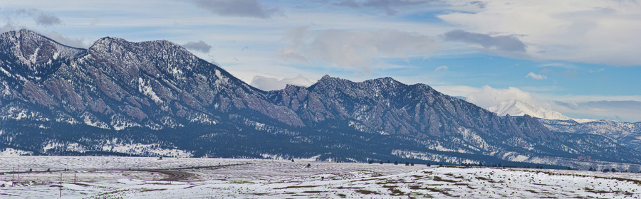 Flatirons Longs Peak Rocky Mountain Panorama  Print