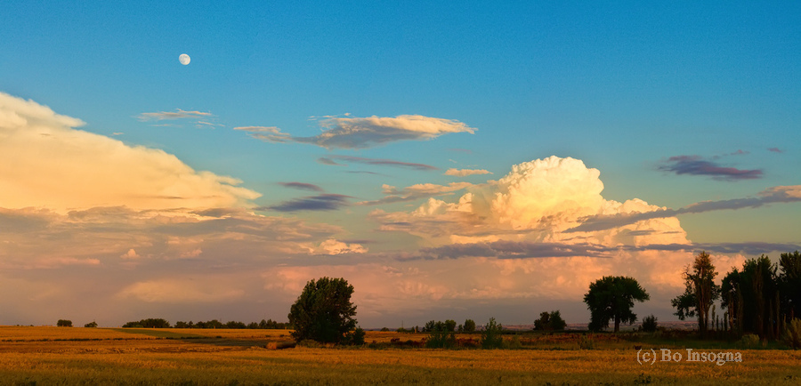 Thunderstorm  Front Moon Panoramic  Print