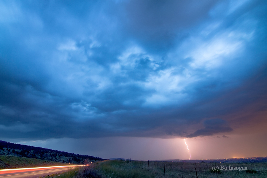 Lightning Strike Outside Lyons Colorado  Print