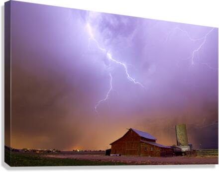 country stormy night  Canvas Print