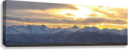 Colorado Front Range Panorama Gold  Canvas Print