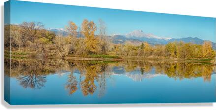Autumn CO Twin Peaks Golden Ponds Reflections  Canvas Print