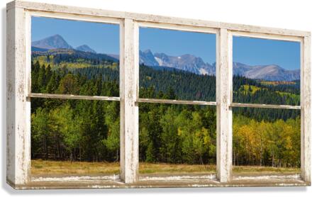 Autumn View Colorado Indian Peaks Window Wt  Canvas Print