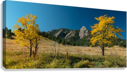 fall boulder colorado flatiron  Panorama  Impression sur toile