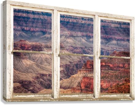 Rustic Window View Grand Canyon  Impression sur toile