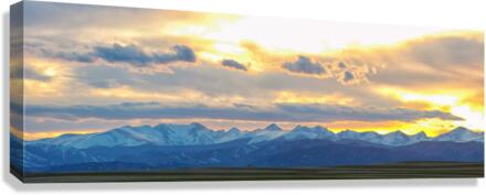 Rocky Mountain Lookout Sunset Panorama20x60  Canvas Print
