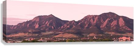 Flatiron first light Panorama Boulder CO  Canvas Print