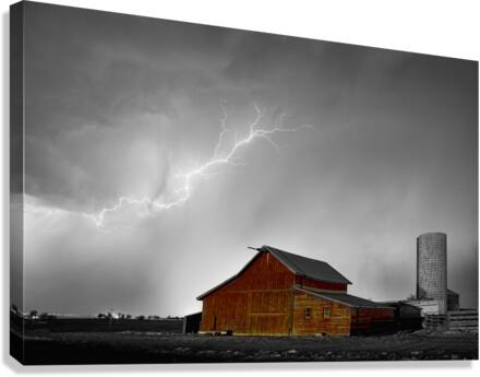 Watching the Farm Storm  Canvas Print