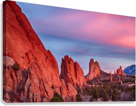 Garden of the Gods Sunset View 2  Canvas Print