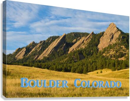 Flatirons Boulder Colorado Poster  Canvas Print