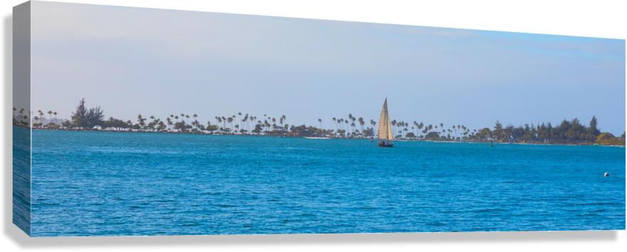 Tropical Sailing Panoramic  Canvas Print