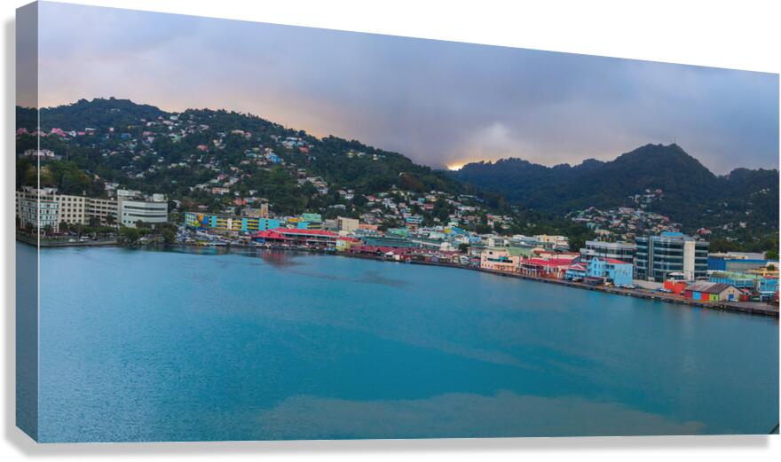 Saint Lucia Castries Panorama Part 2  Canvas Print