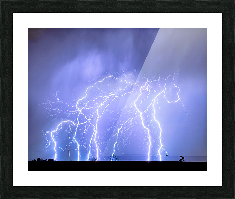 Lightning Electrical Sky  Framed Print Print