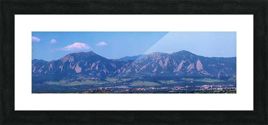 Boulder Flatirons and University of Colorado Panoramic View  Framed Print Print