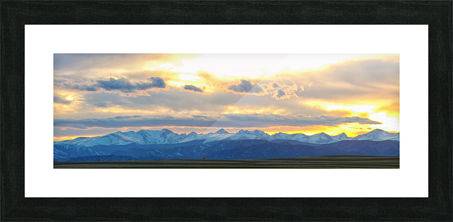Rocky Mountain Lookout Sunset Panorama20x60  Impression encadrée