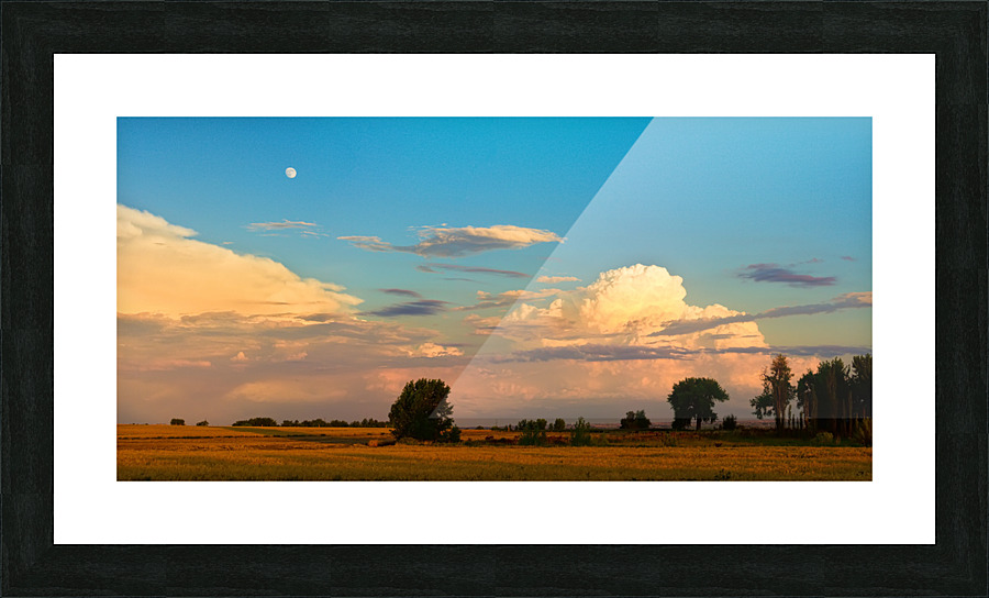 Thunderstorm  Front Moon Panoramic  Framed Print Print