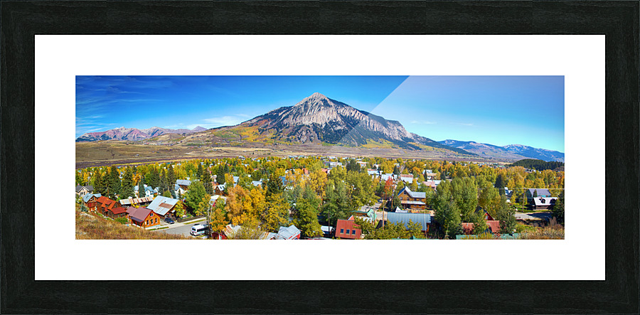 Crested Butte Town Panorama  Framed Print Print