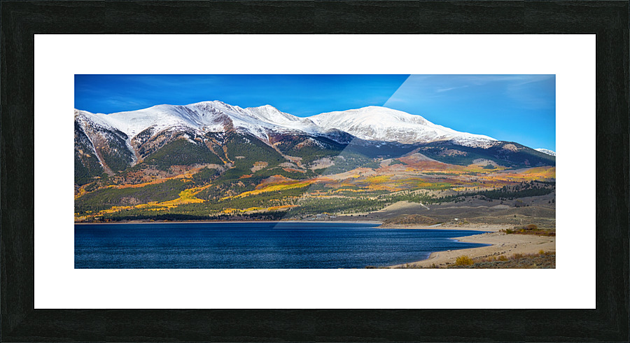 Twin Lakes Colorado Autumn Panorama  Framed Print Print