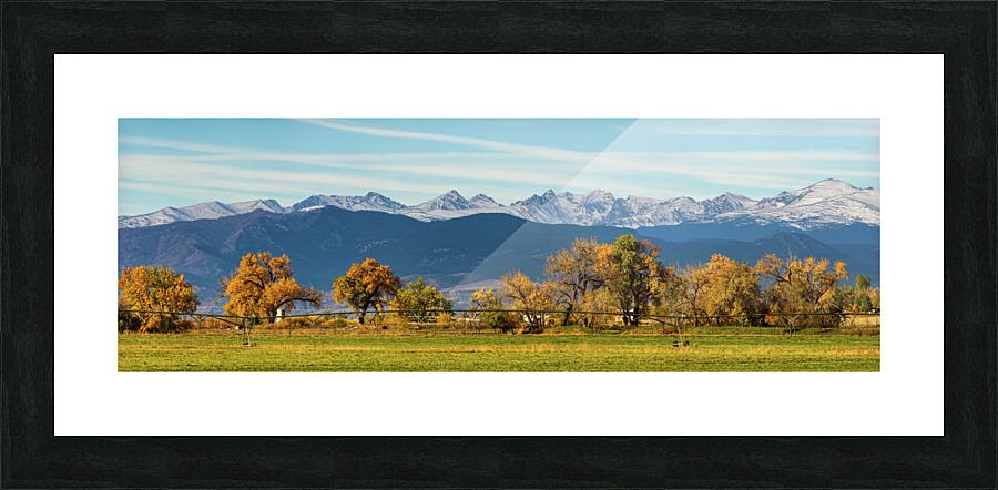 Rocky Mountain Autumn Farming Panorama  Impression encadrée