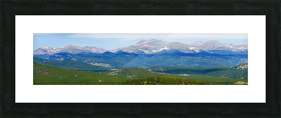 Colorado Continental Divide Panoramic Summer View  Framed Print Print