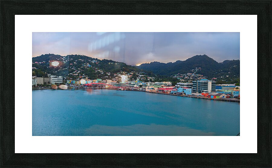 Saint Lucia Castries Panorama Part 2  Framed Print Print