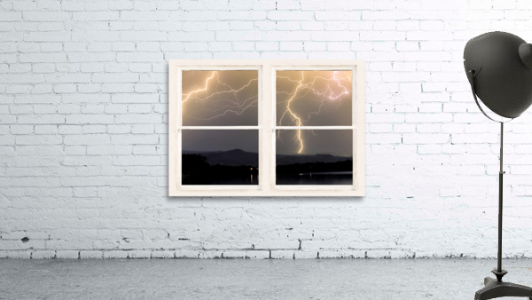 Stormy Night Window View by Bo Insogna