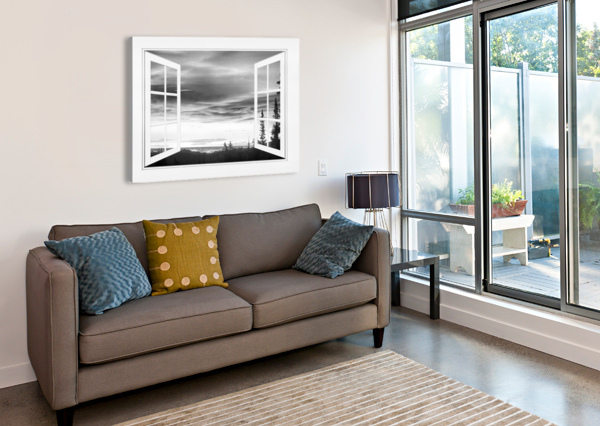 EARLY MORNING MOUNTAIN OPEN WHITE PICTURE WIN BO INSOGNA  Canvas Print