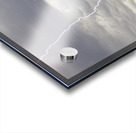 Lightning Striking By The Train Tracks Impression Acrylique