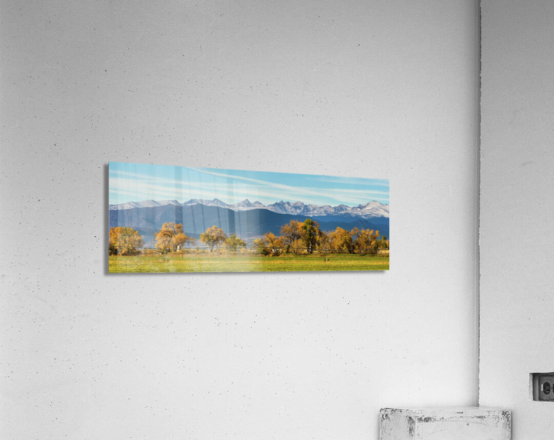 Rocky Mountain Autumn Farming Panorama Acrylic Print