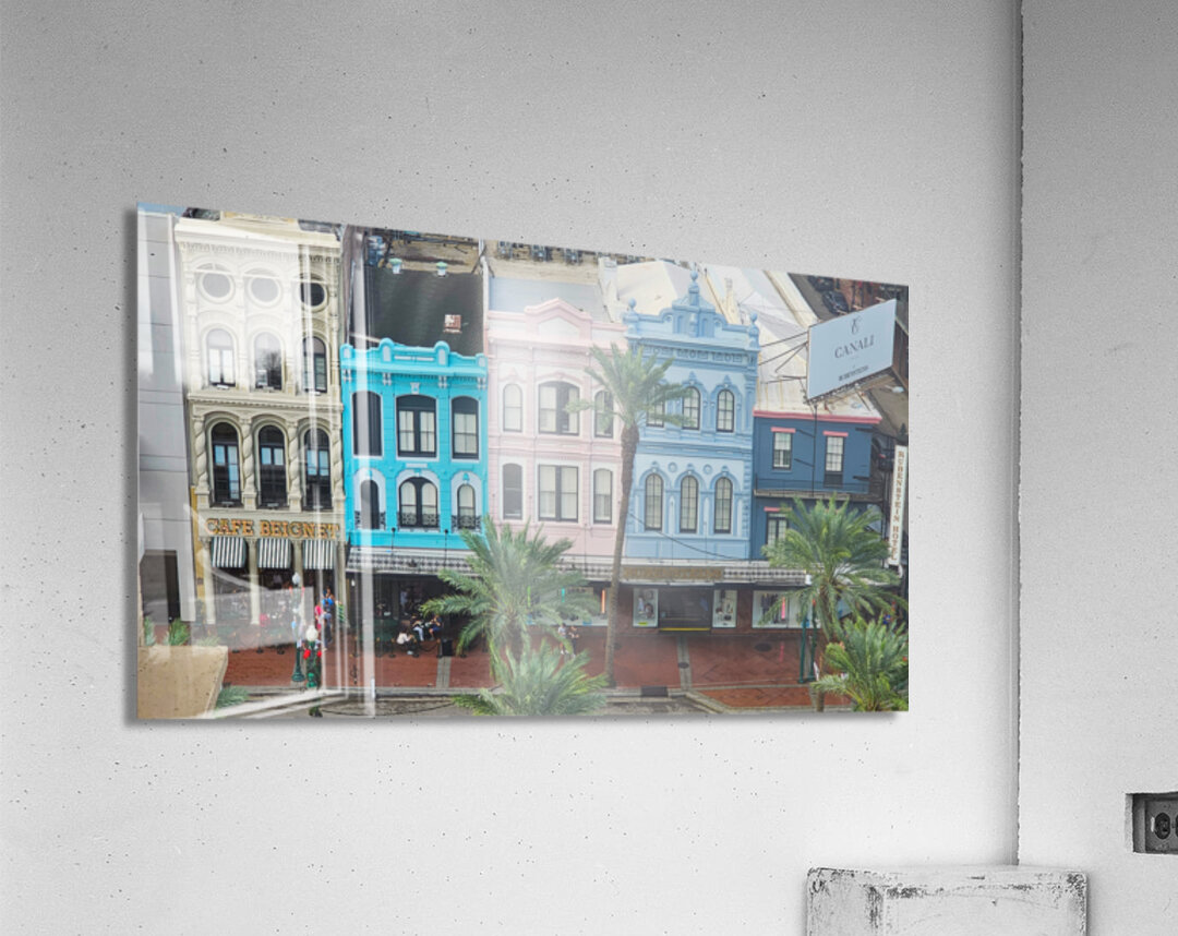 Vibrant French Quarter A Colorful Aerial View of New Orleans Impression acrylique