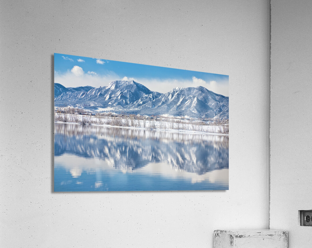 Boulder Reservoir Flatirons Reflections Boulder Colorado Acrylic Print