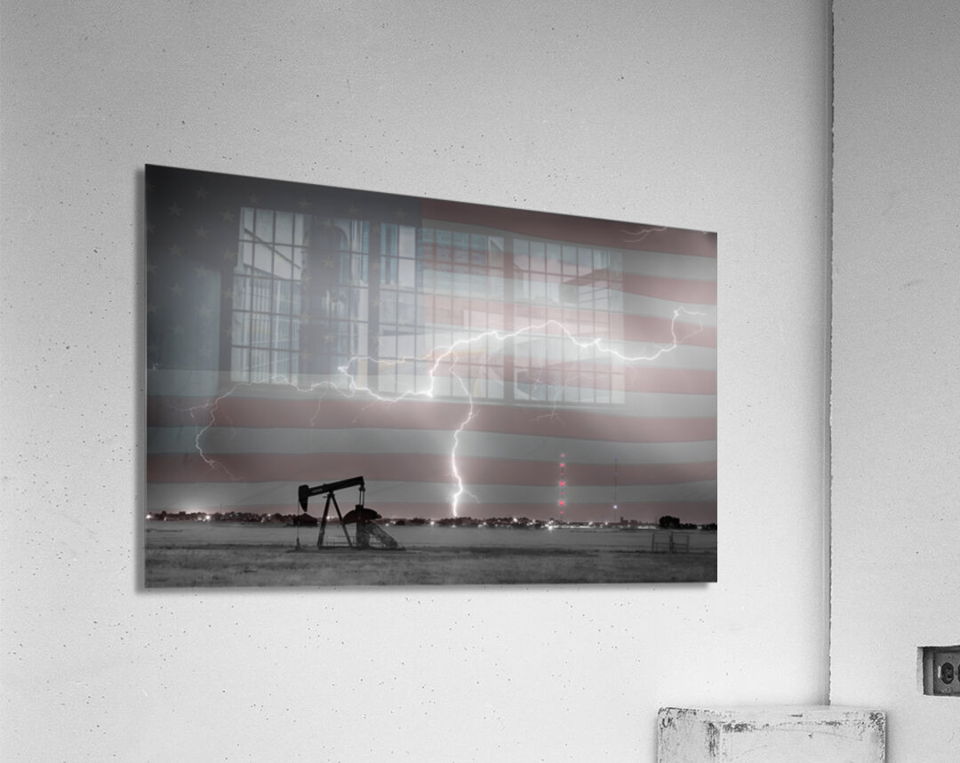 Crude Oil and Natural Gas Striking Across America BWSC HDR Acrylic Print