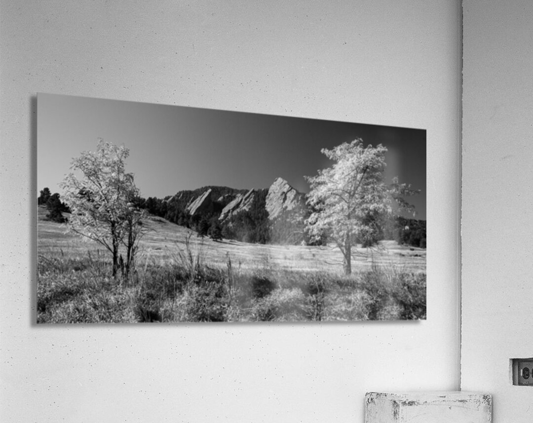 Boulder Colorado in Black and White Acrylic Print