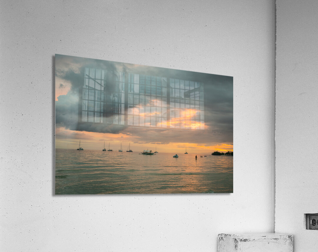 A Fleeting Glow Over Tranquil Waters Camotes Twilight Acrylic Print