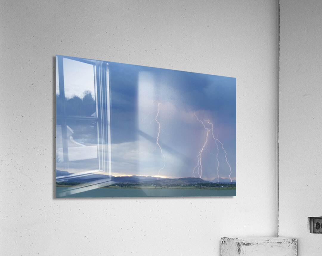 Colorado Rocky Mountains Foothills Lightning Strikes 2 Impression acrylique