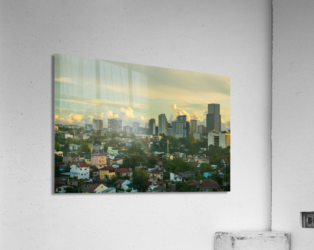  Lahugs Golden Hour Urban Vista of Cebu Acrylic Print