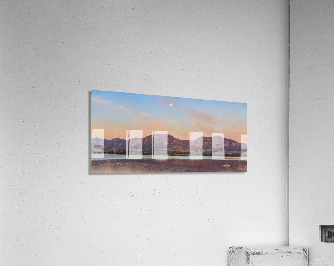 Blue Moon Front Range Boulder Sunrise Panaorama Acrylic Print